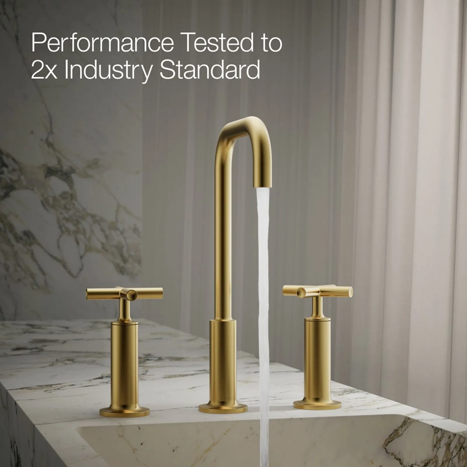 Widespread bathroom sink faucet with Cross handles, 1.2 gpm^Kohler Hot