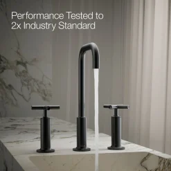 Widespread bathroom sink faucet with Cross handles, 1.2 gpm^Kohler Hot
