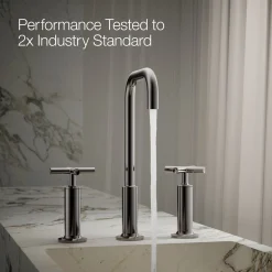 Widespread bathroom sink faucet with Cross handles, 1.2 gpm^Kohler Hot
