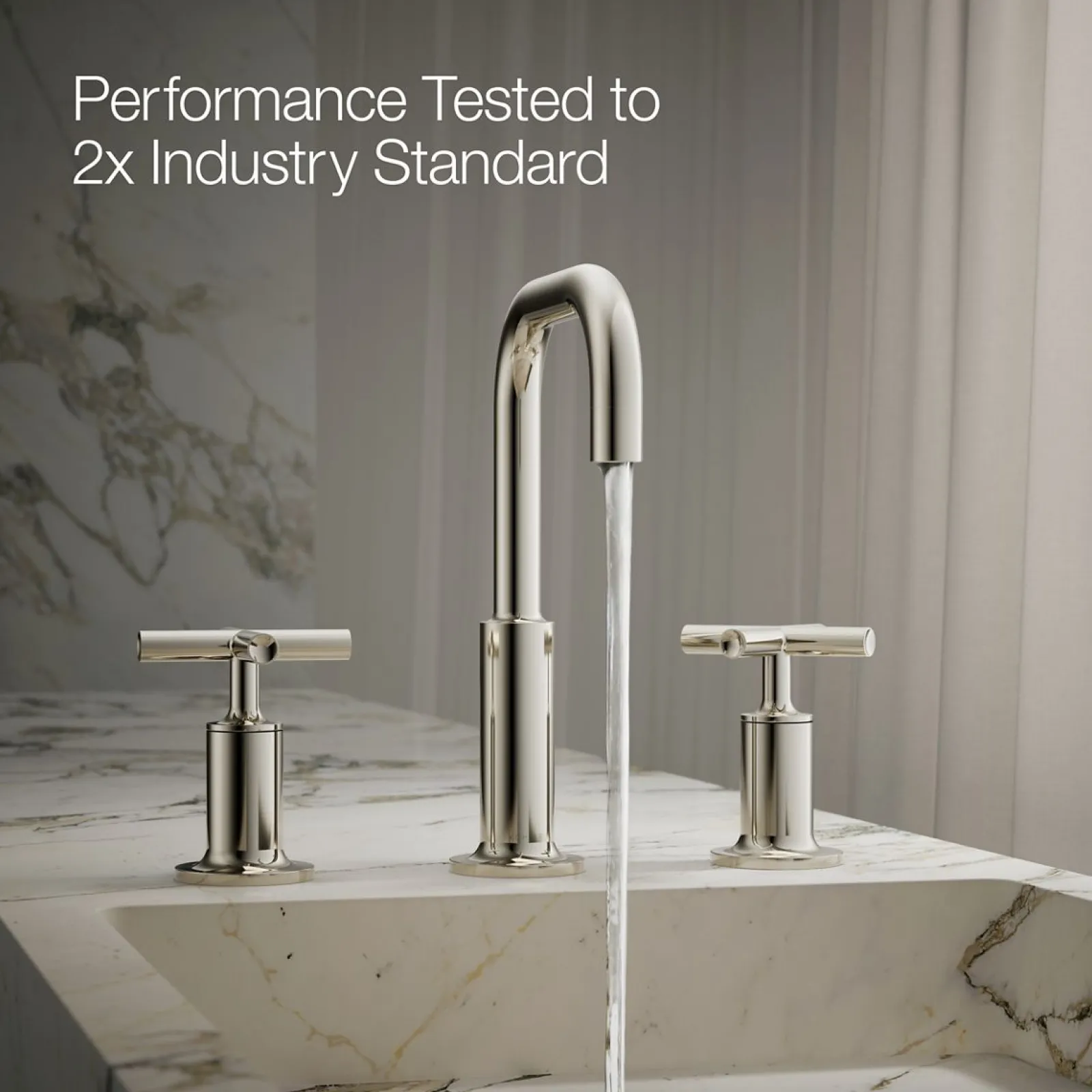 Widespread bathroom sink faucet with Cross handles, 1.2 gpm^Kohler Clearance