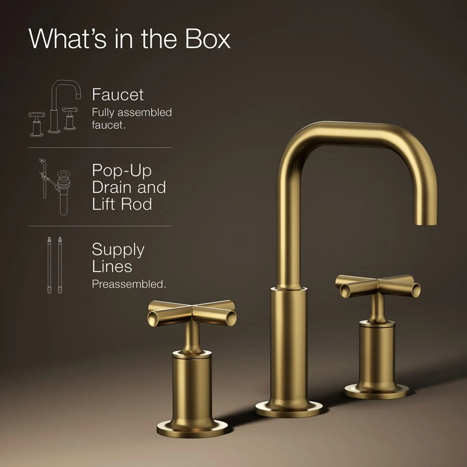 Widespread bathroom sink faucet with Cross handles, 1.2 gpm^Kohler Clearance