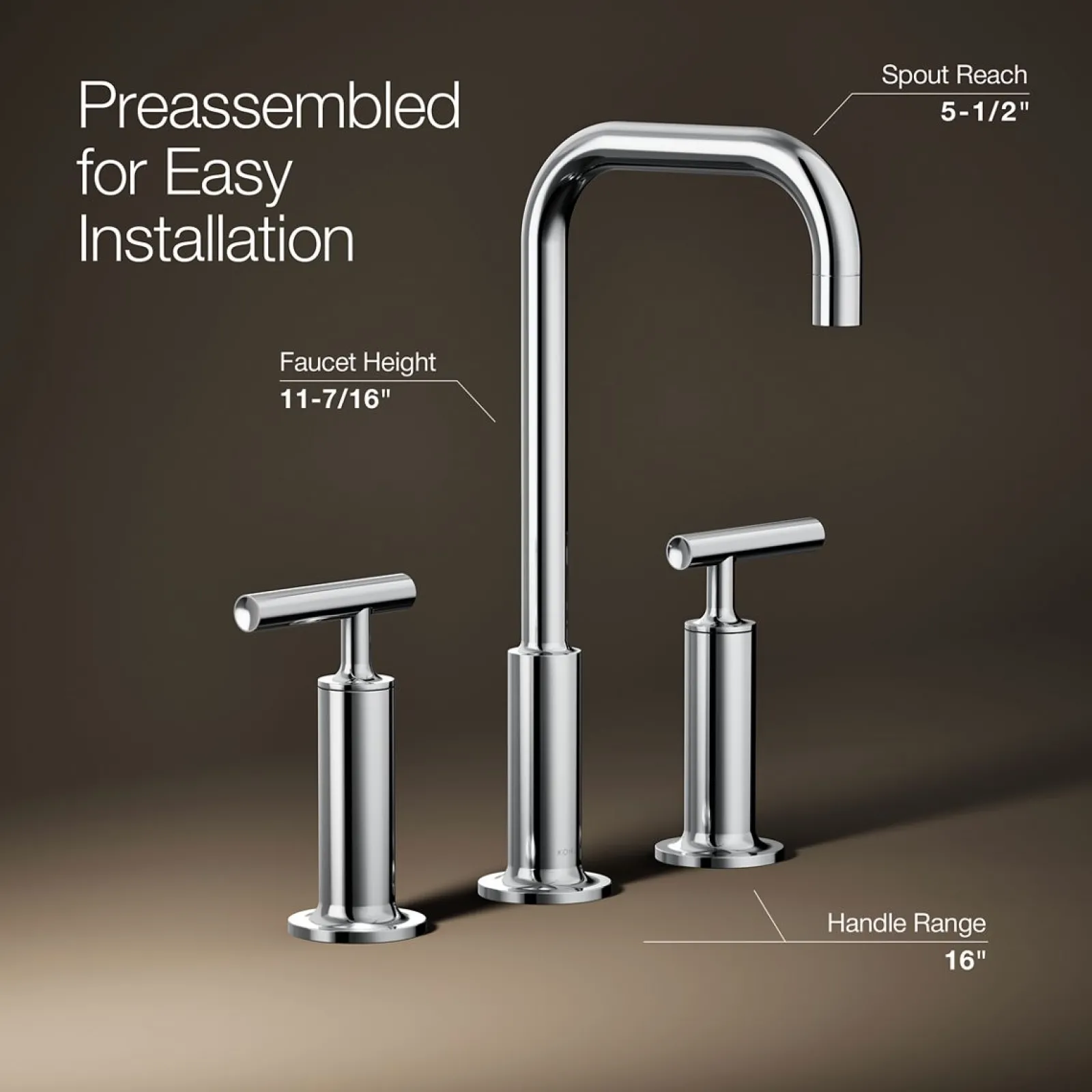 Widespread bathroom sink faucet with Lever handles, 1.2 gpm^Kohler Online