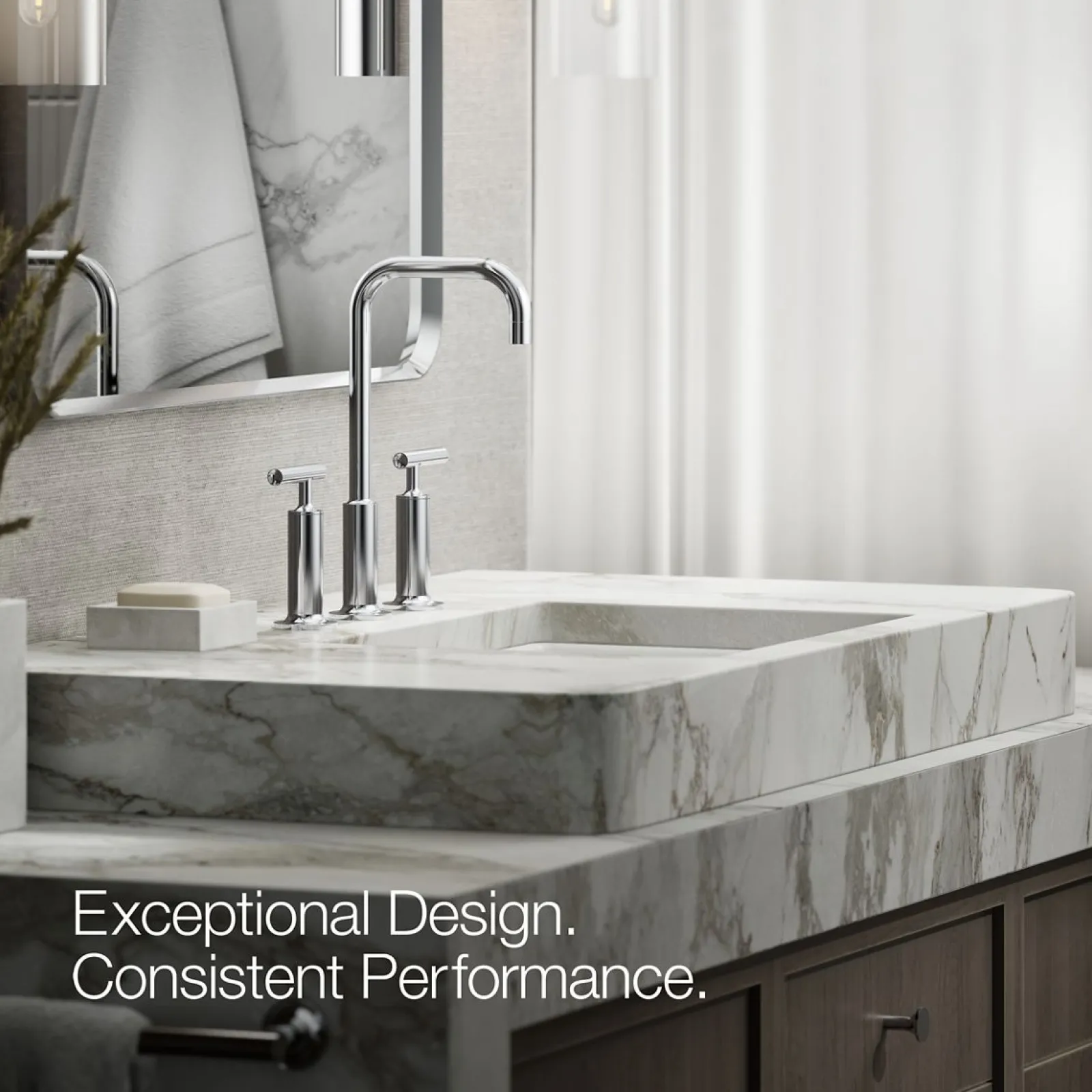 Widespread bathroom sink faucet with Lever handles, 1.2 gpm^Kohler Online