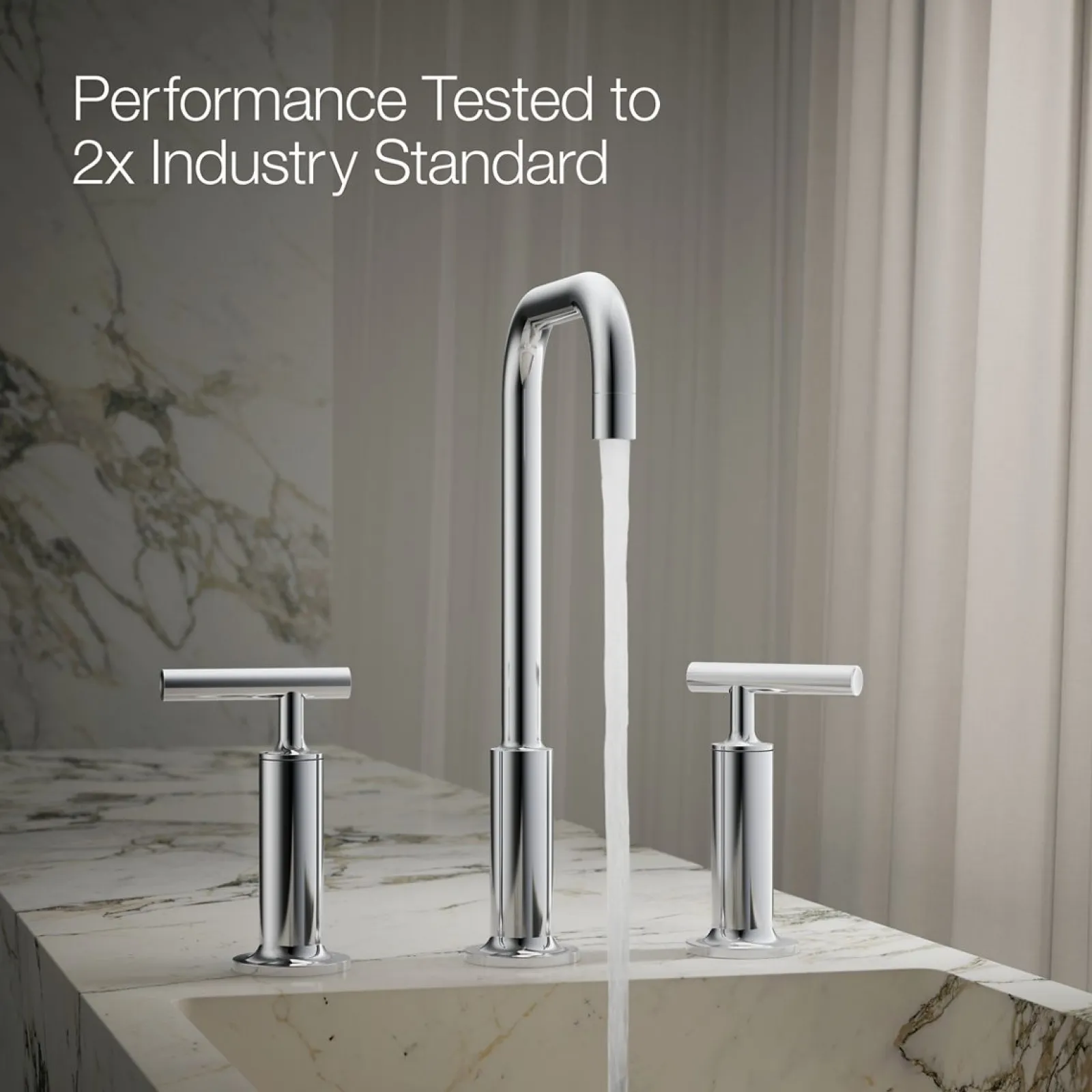 Widespread bathroom sink faucet with Lever handles, 1.2 gpm^Kohler Online