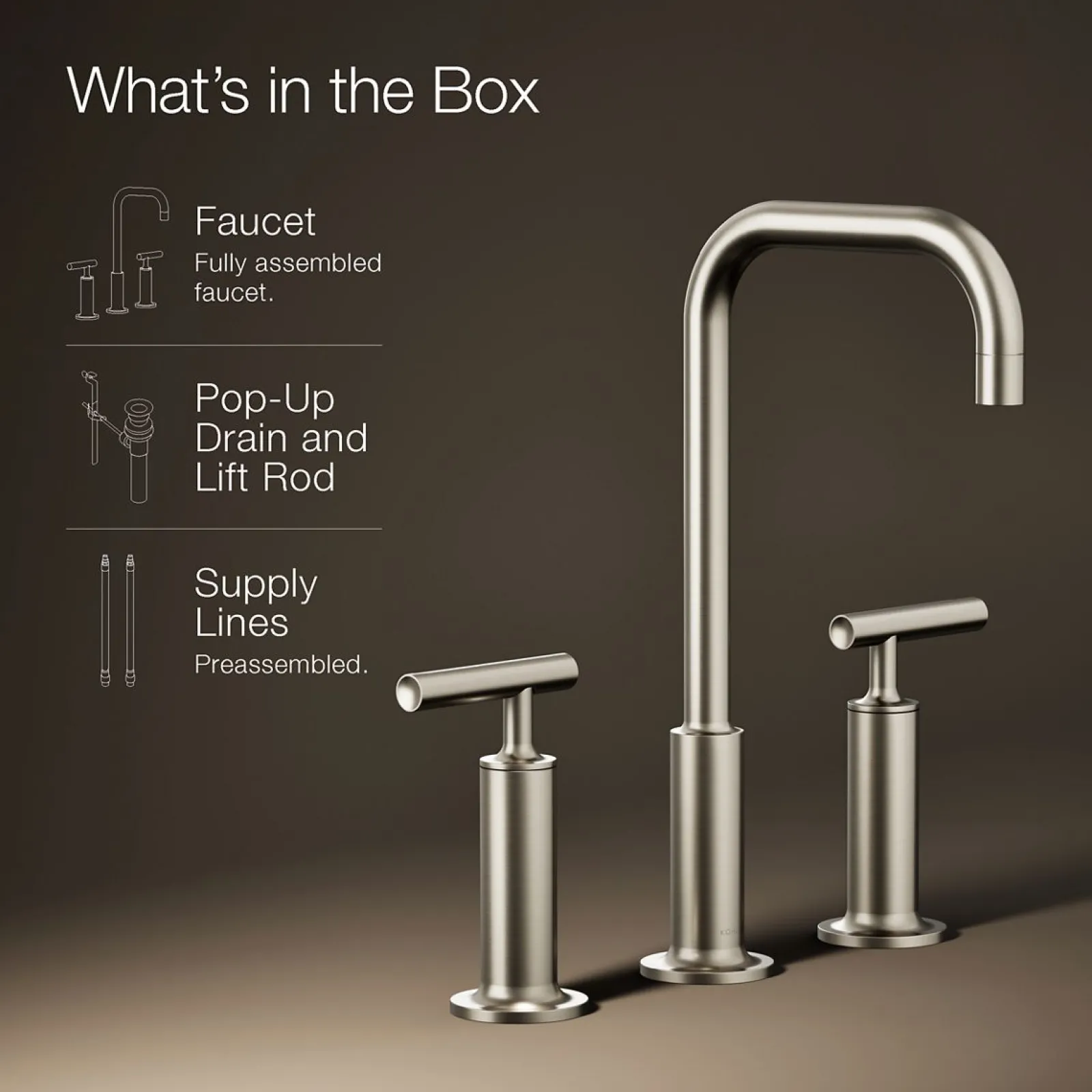 Widespread bathroom sink faucet with Lever handles, 1.2 gpm^Kohler Online