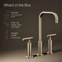 Widespread bathroom sink faucet with Lever handles, 1.2 gpm^Kohler Online