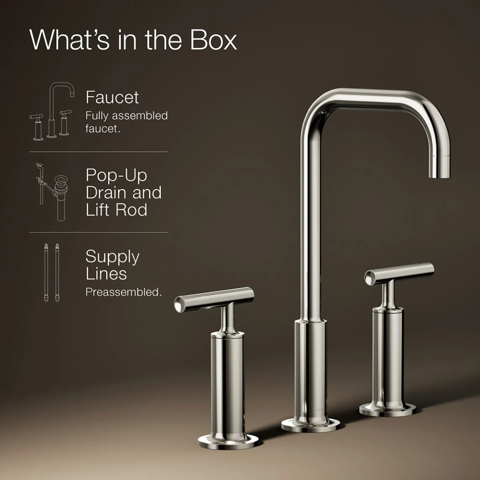 Widespread bathroom sink faucet with Lever handles, 1.2 gpm^Kohler Online