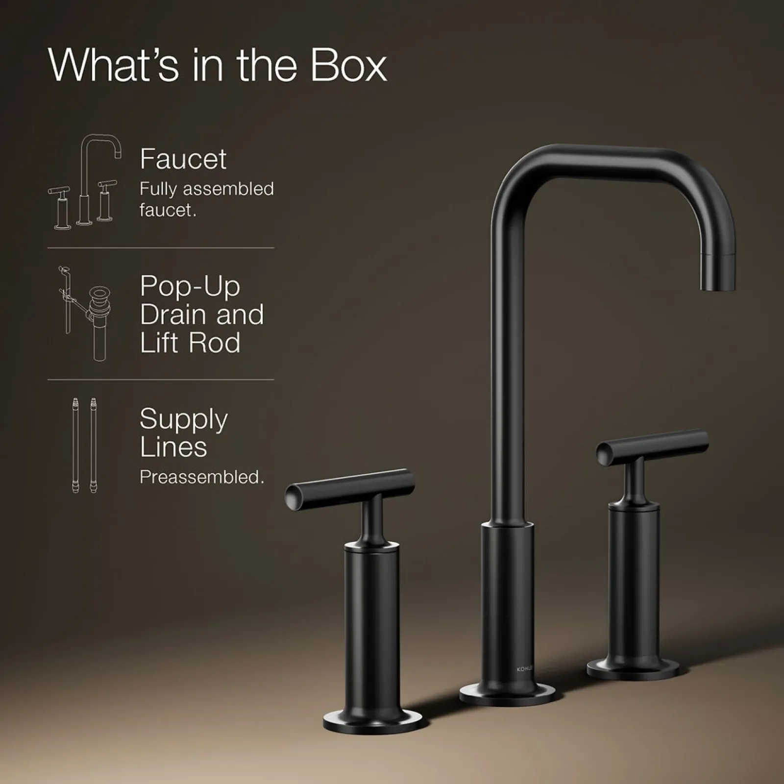Widespread bathroom sink faucet with Lever handles, 1.2 gpm^Kohler Online