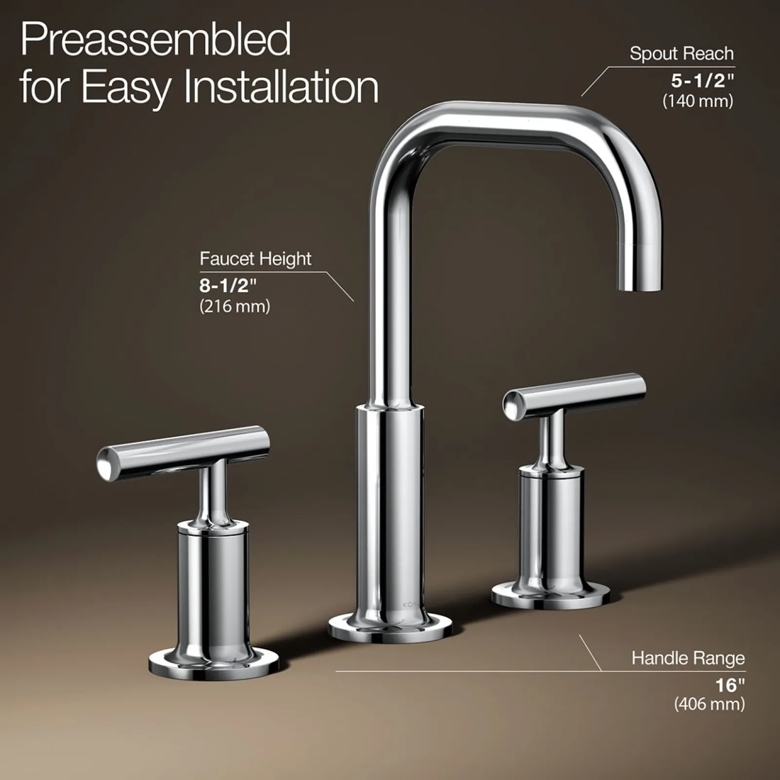 Widespread bathroom sink faucet with Lever handles, 1.2 gpm^Kohler Clearance