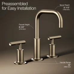 Widespread bathroom sink faucet with Lever handles, 1.2 gpm^Kohler Clearance
