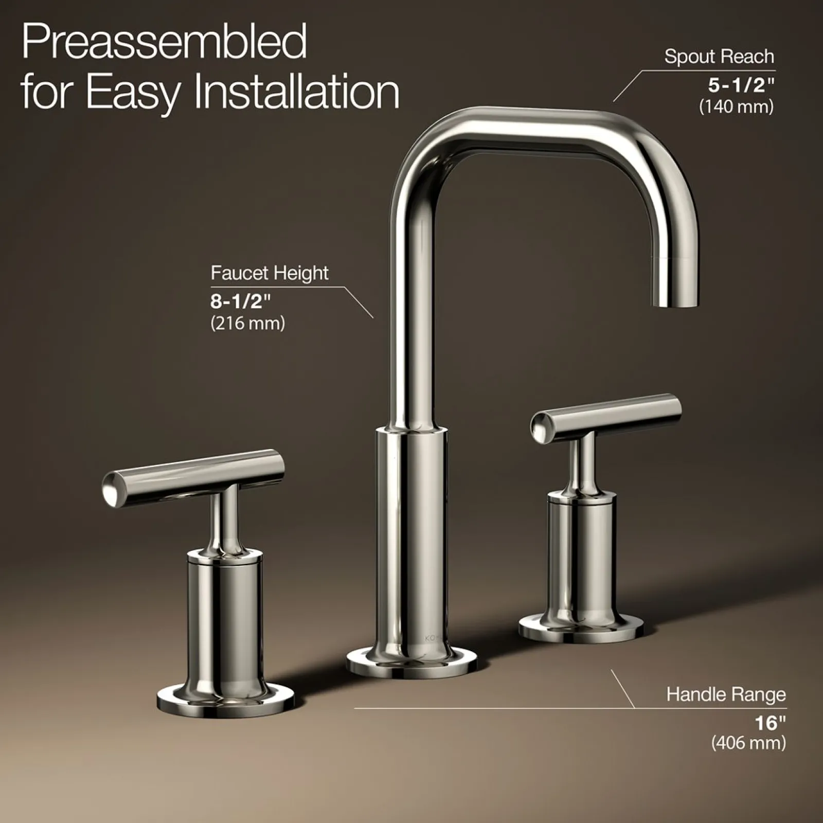 Widespread bathroom sink faucet with Lever handles, 1.2 gpm^Kohler Clearance