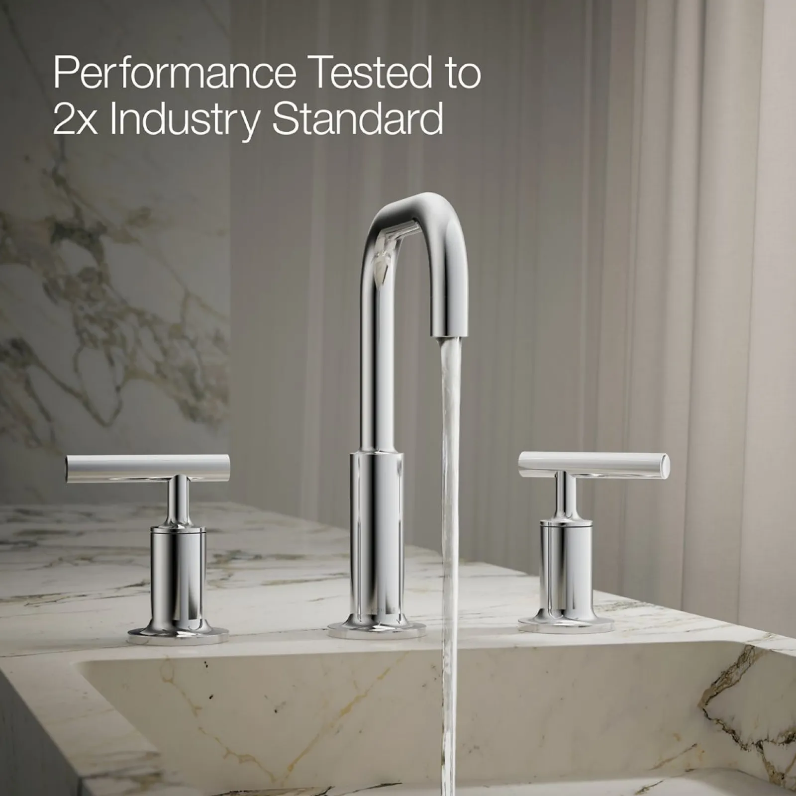 Widespread bathroom sink faucet with Lever handles, 1.2 gpm^Kohler Clearance
