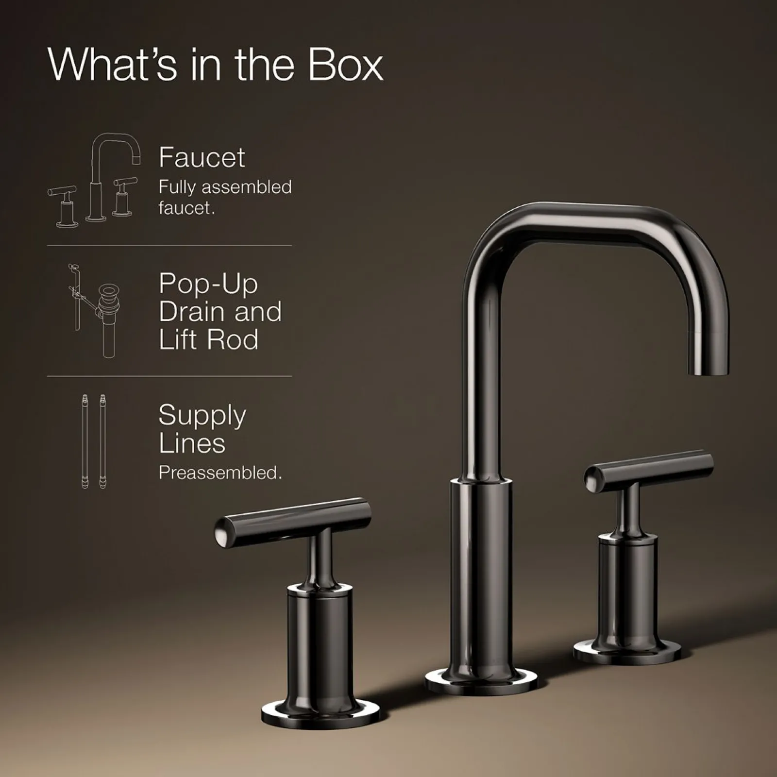 Widespread bathroom sink faucet with Lever handles, 1.2 gpm^Kohler Clearance
