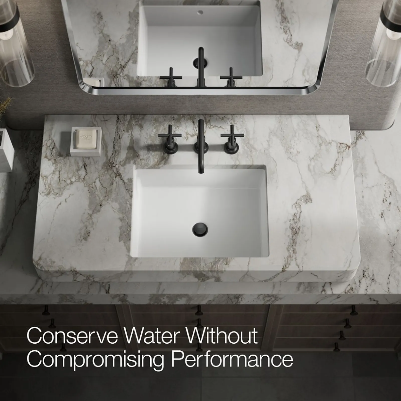 Widespread bathroom sink faucet with Cross handles, 1.2 gpm^Kohler Best