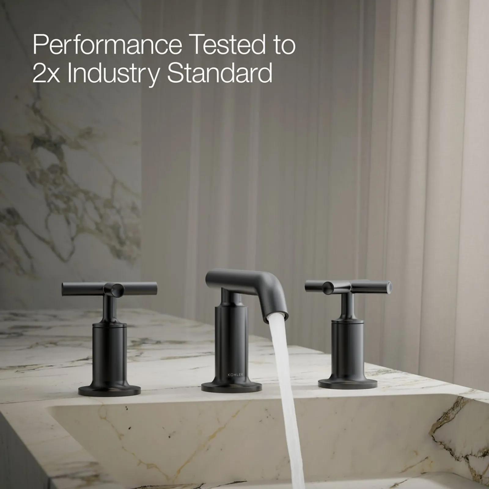 Widespread bathroom sink faucet with Cross handles, 1.2 gpm^Kohler Best
