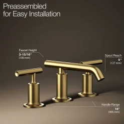 Widespread bathroom sink faucet with Lever handles, 1.2 gpm^Kohler
