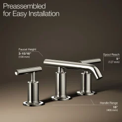 Widespread bathroom sink faucet with Lever handles, 1.2 gpm^Kohler