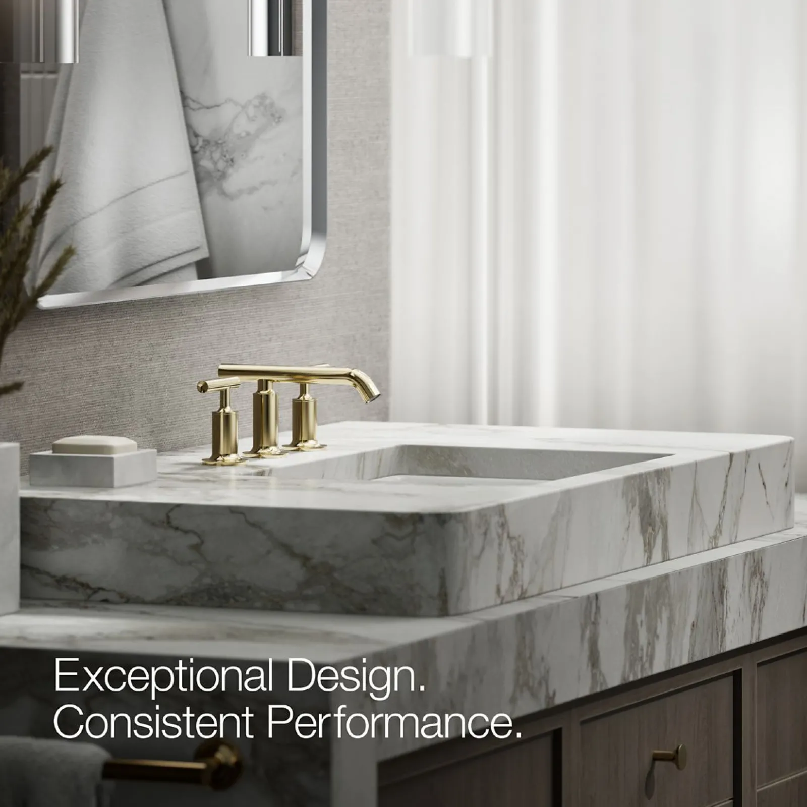 Widespread bathroom sink faucet with Lever handles, 1.2 gpm^Kohler