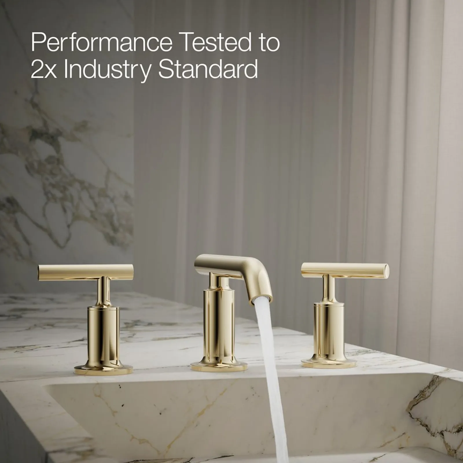 Widespread bathroom sink faucet with Lever handles, 1.2 gpm^Kohler