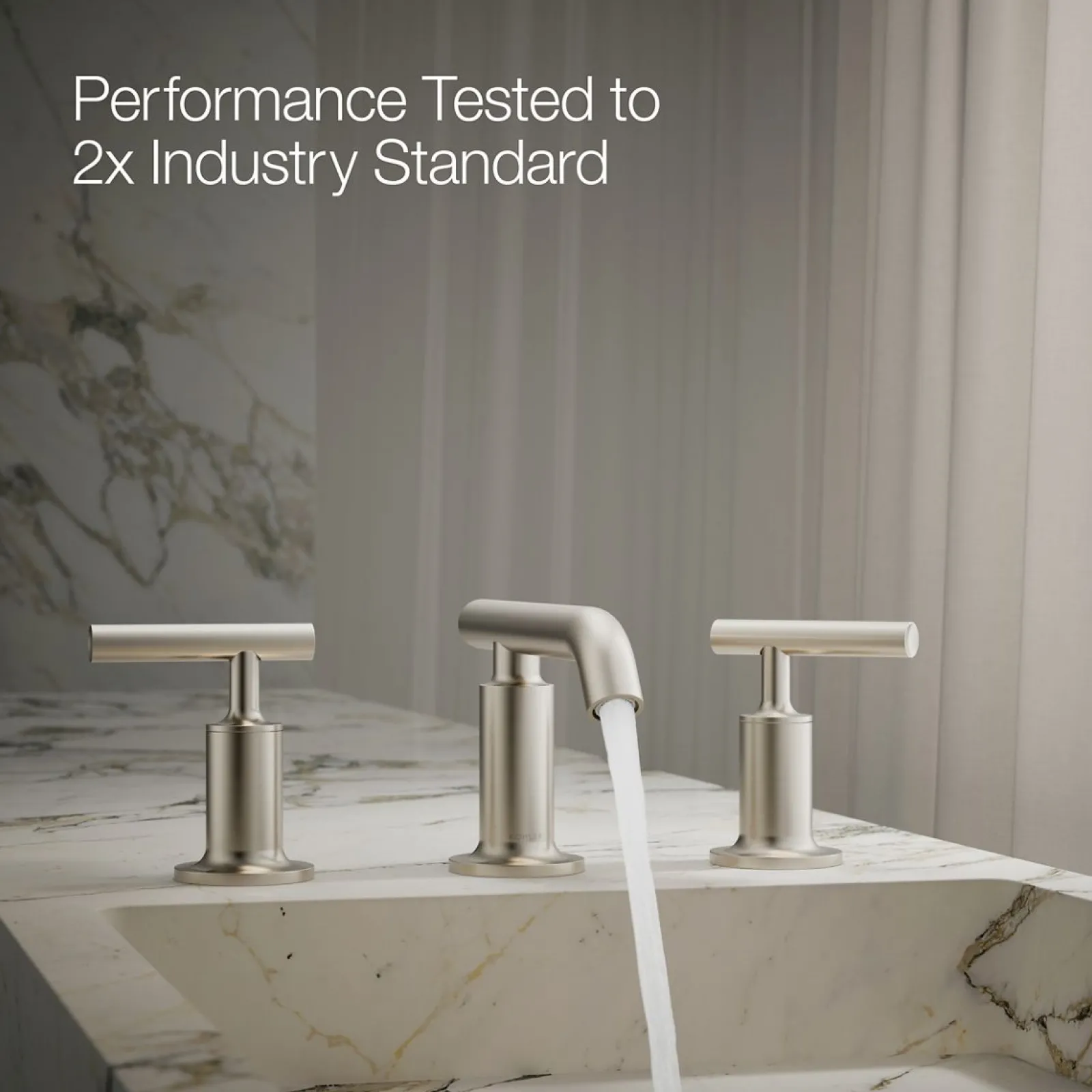 Widespread bathroom sink faucet with Lever handles, 1.2 gpm^Kohler