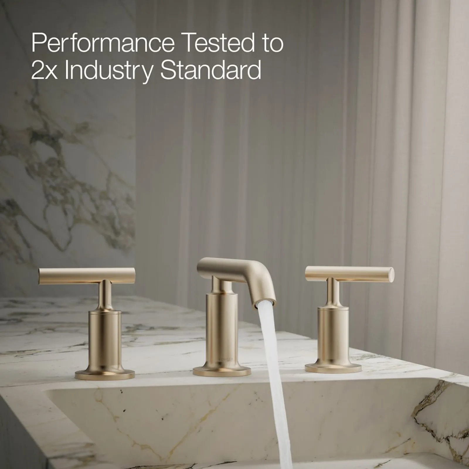 Widespread bathroom sink faucet with Lever handles, 1.2 gpm^Kohler