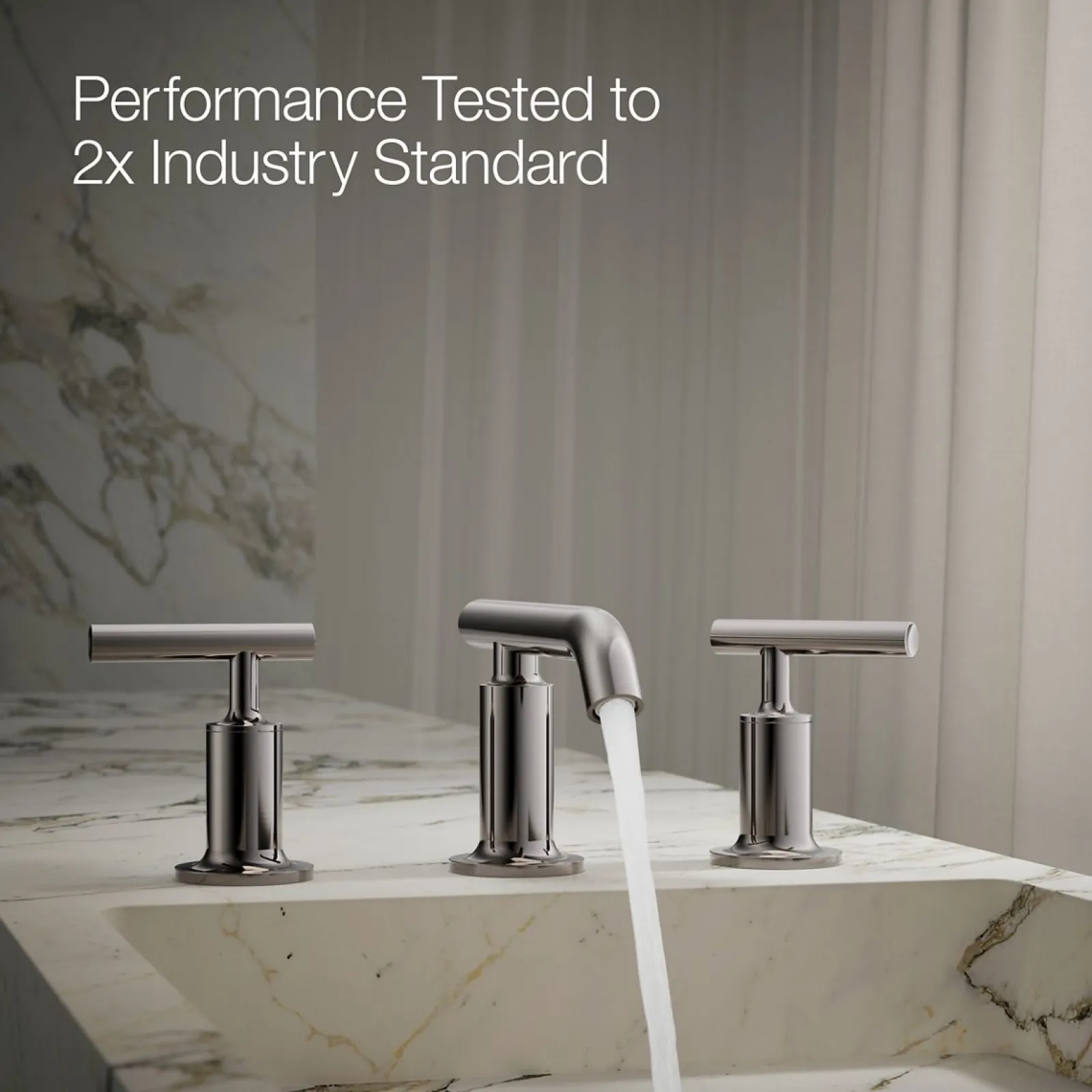 Widespread bathroom sink faucet with Lever handles, 1.2 gpm^Kohler