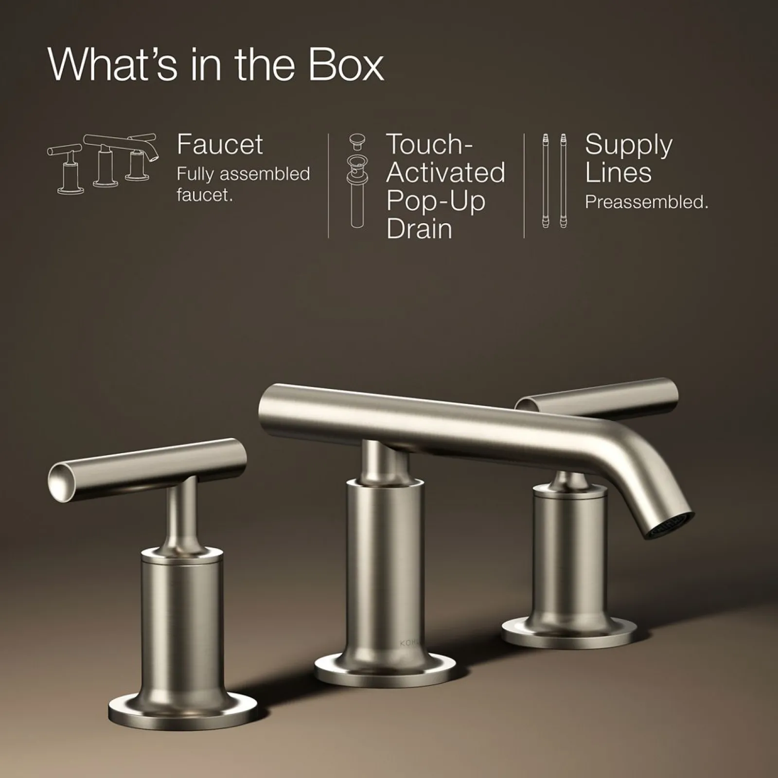 Widespread bathroom sink faucet with Lever handles, 1.2 gpm^Kohler
