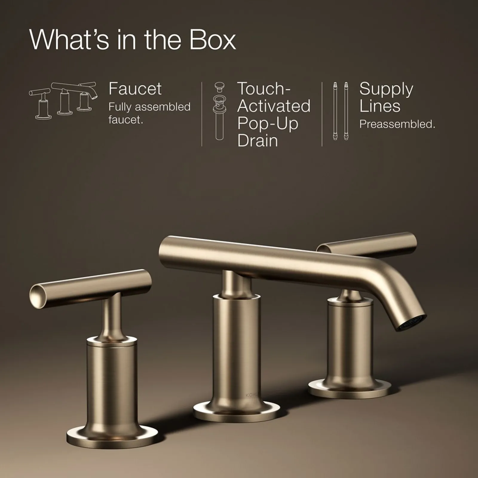 Widespread bathroom sink faucet with Lever handles, 1.2 gpm^Kohler