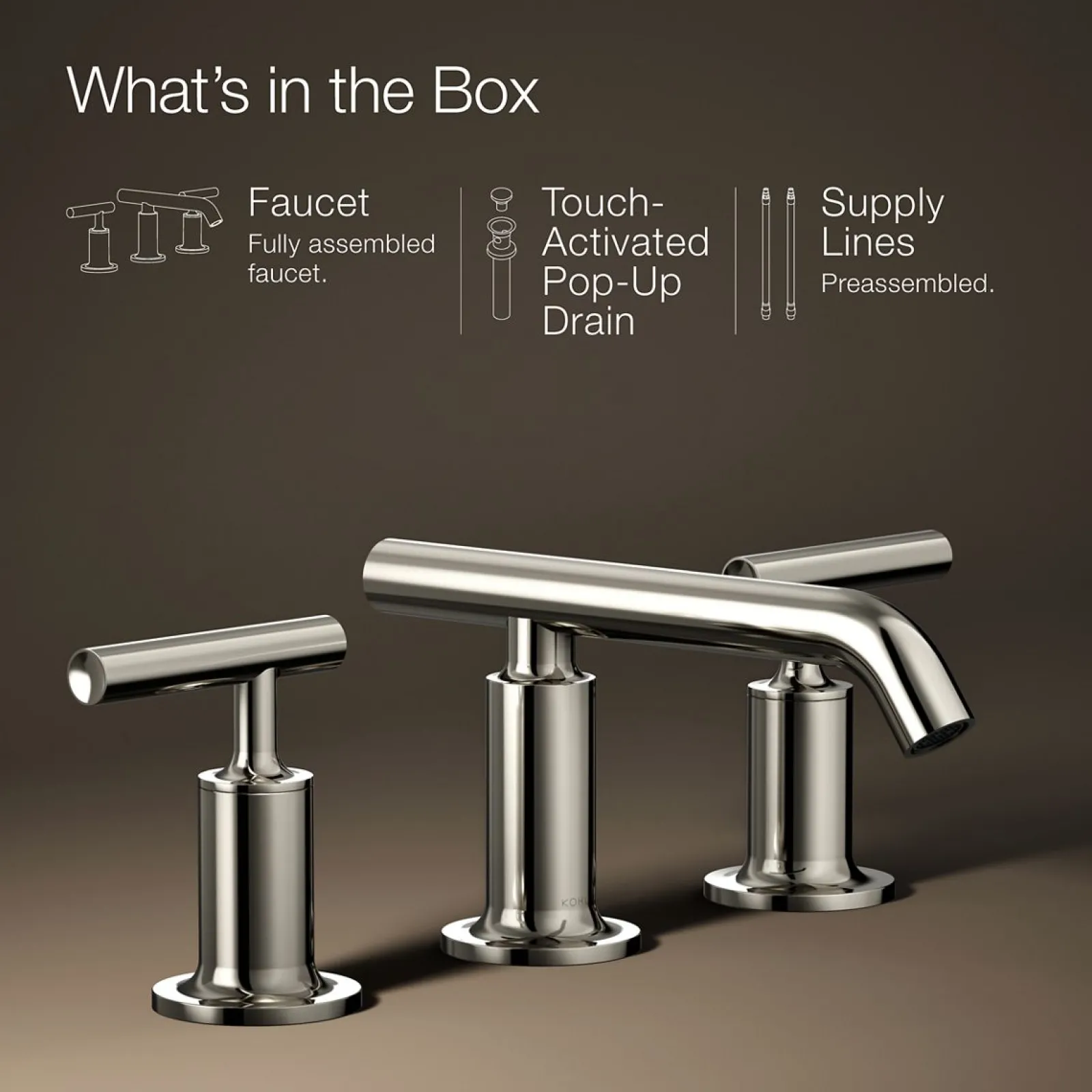 Widespread bathroom sink faucet with Lever handles, 1.2 gpm^Kohler