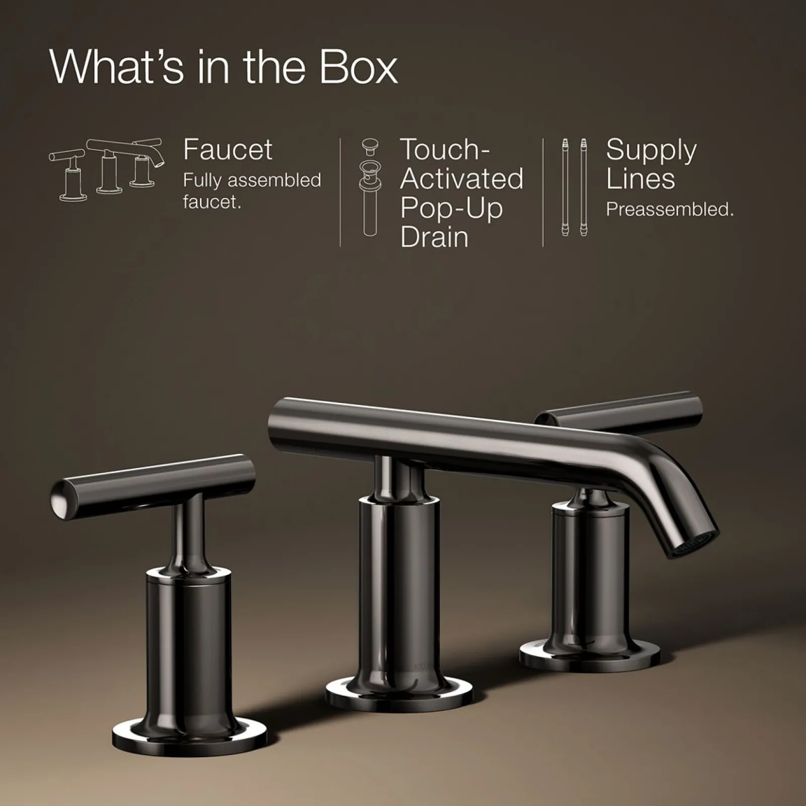 Widespread bathroom sink faucet with Lever handles, 1.2 gpm^Kohler