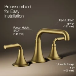 Widespread bathroom sink faucet, 0.5 gpm^Kohler Sale