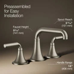 Widespread bathroom sink faucet, 0.5 gpm^Kohler Sale