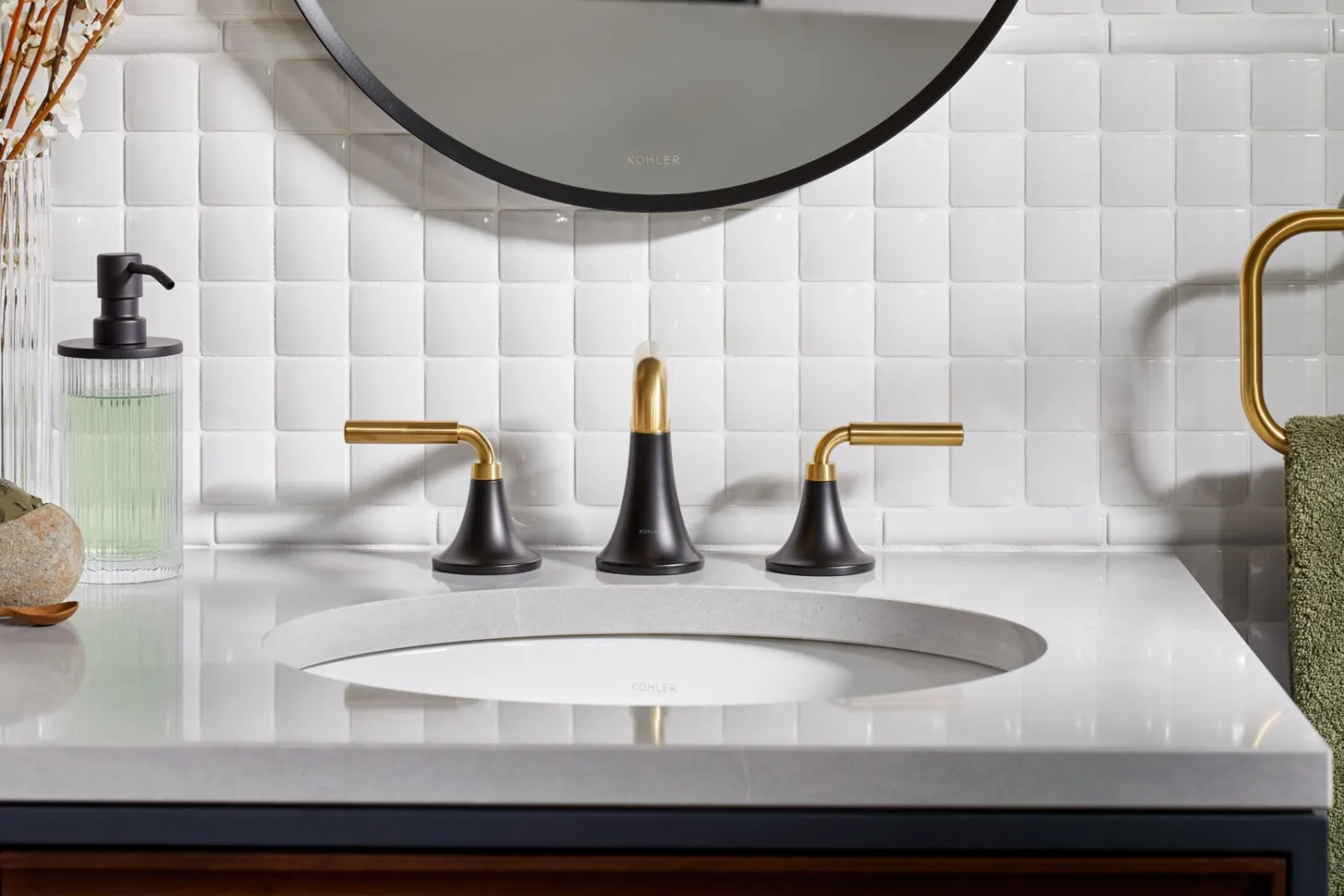Widespread bathroom sink faucet, 0.5 gpm^Kohler Sale