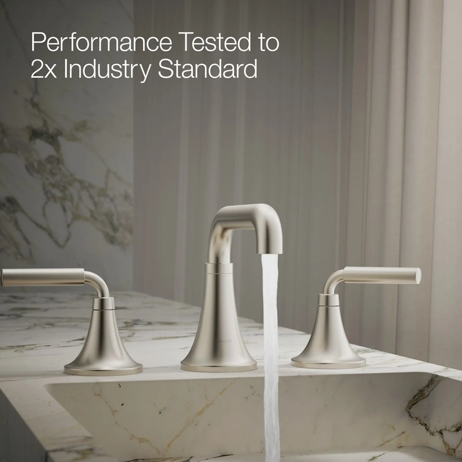 Widespread bathroom sink faucet, 0.5 gpm^Kohler Sale