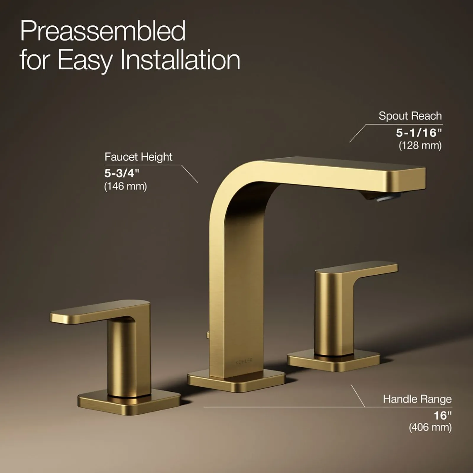 Widespread bathroom sink faucet, 1.0 gpm^Kohler New