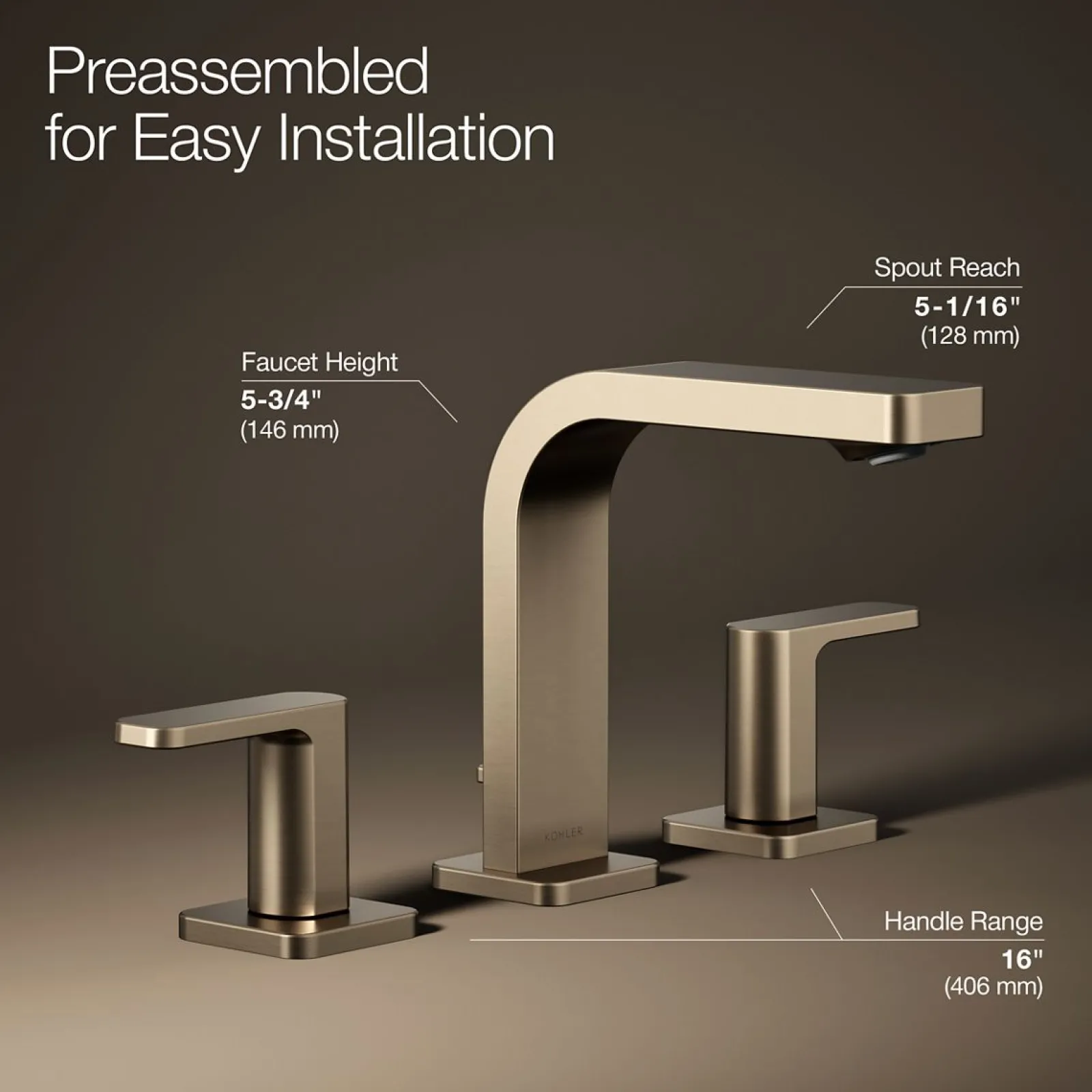 Widespread bathroom sink faucet, 1.2 gpm^Kohler Sale
