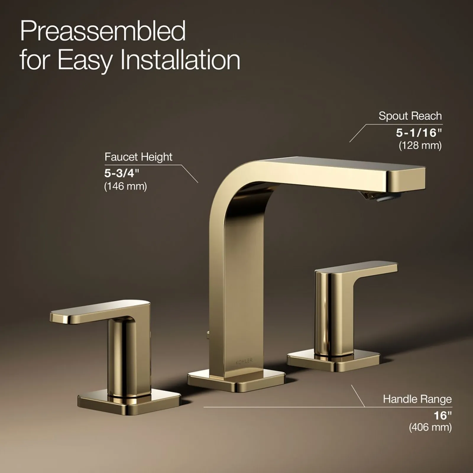 Widespread bathroom sink faucet, 1.2 gpm^Kohler Sale