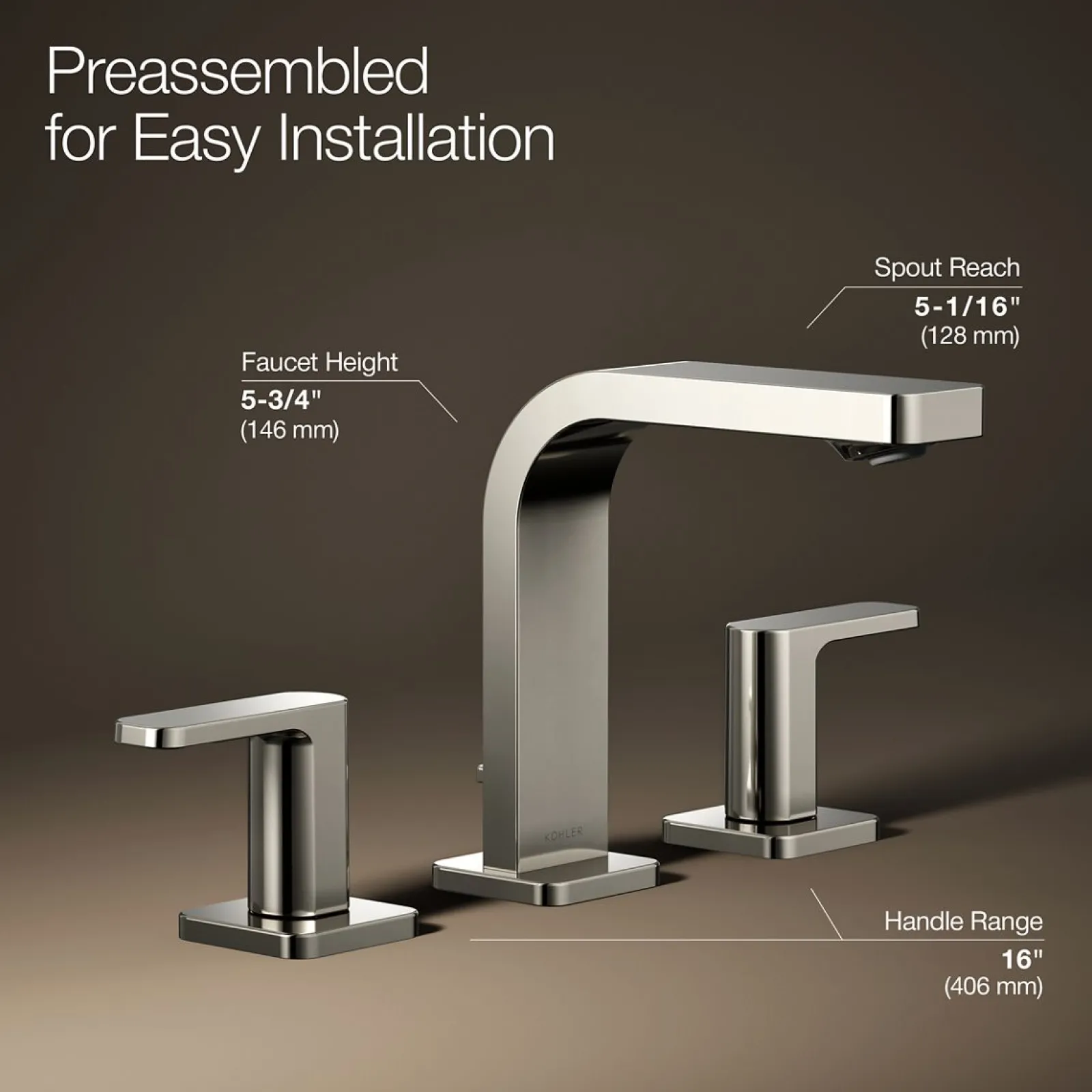 Widespread bathroom sink faucet, 1.2 gpm^Kohler Sale
