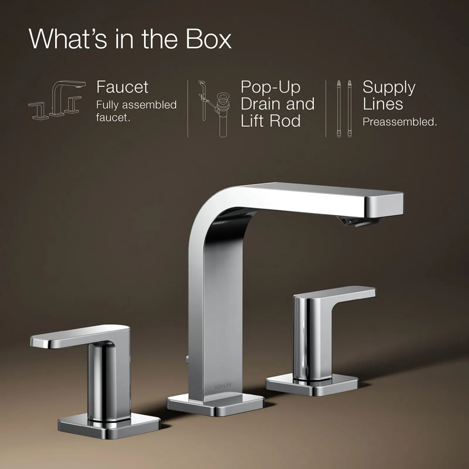 Widespread bathroom sink faucet, 1.2 gpm^Kohler Sale