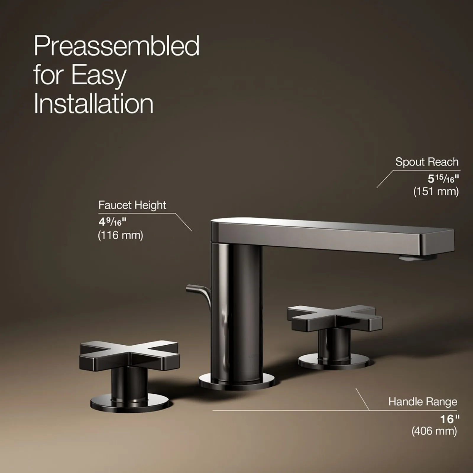 Widespread bathroom sink faucet with Cross handles, 1.2 gpm^Kohler Sale