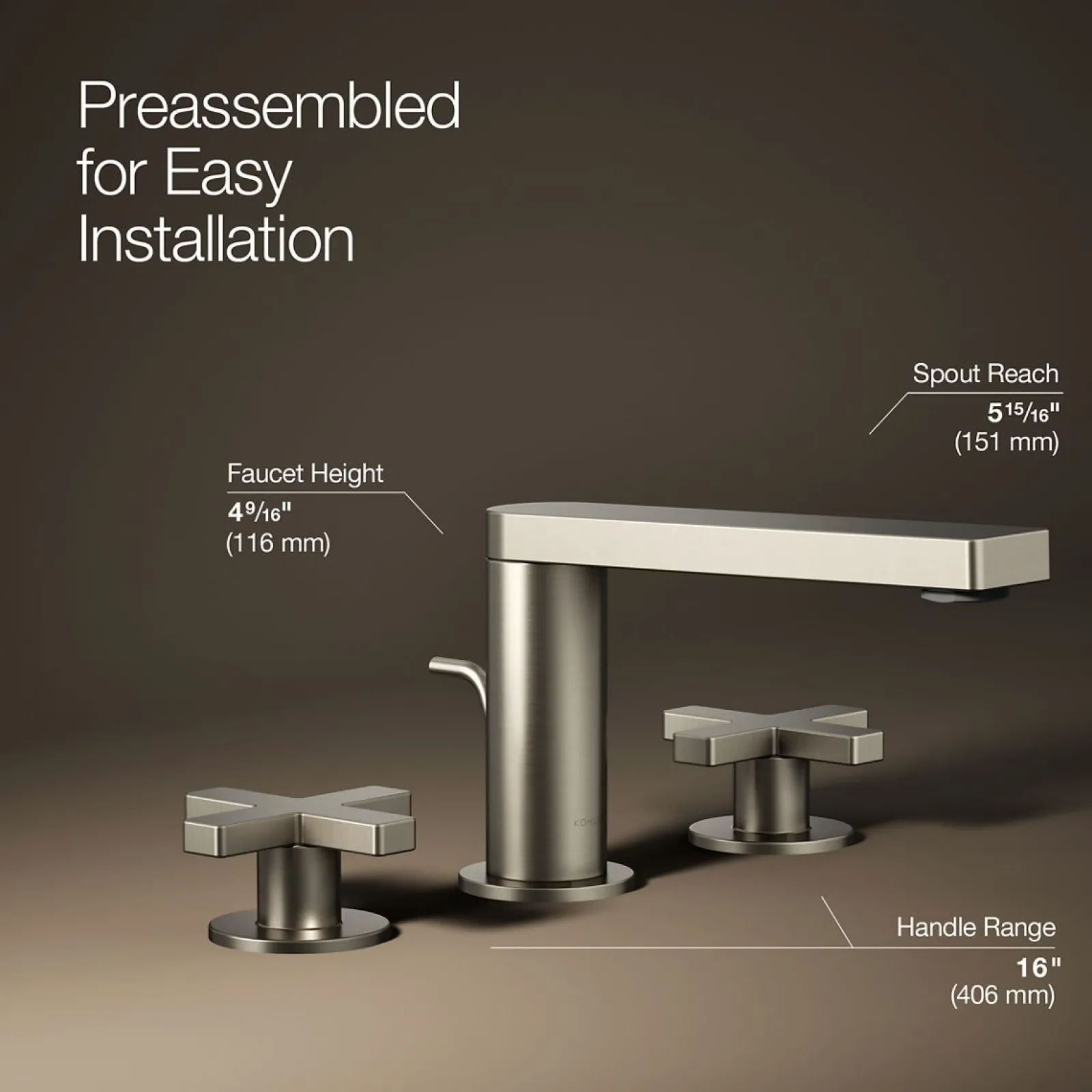 Widespread bathroom sink faucet with Cross handles, 1.2 gpm^Kohler Sale