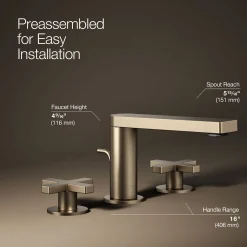 Widespread bathroom sink faucet with Cross handles, 1.2 gpm^Kohler Sale