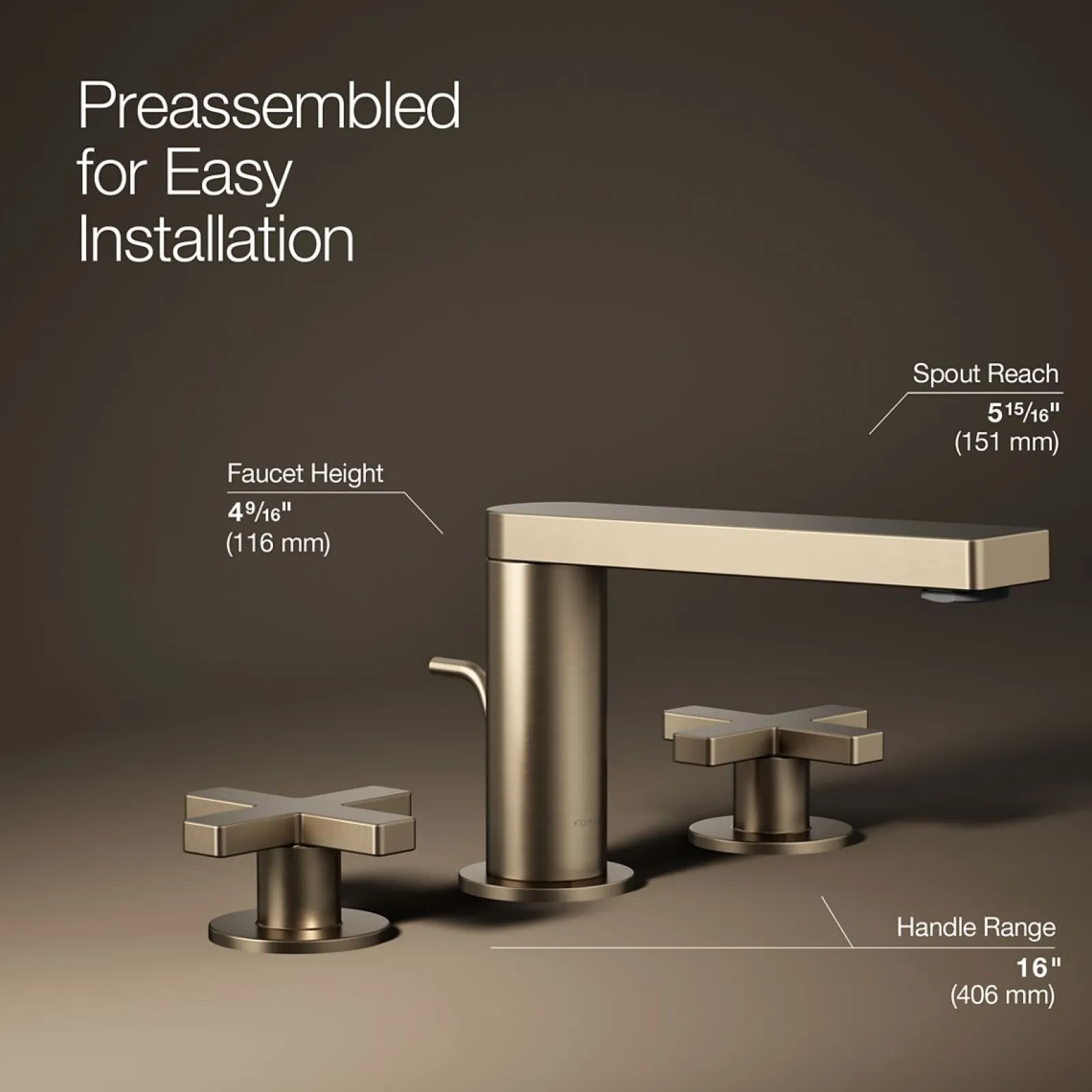Widespread bathroom sink faucet with Cross handles, 1.2 gpm^Kohler Sale