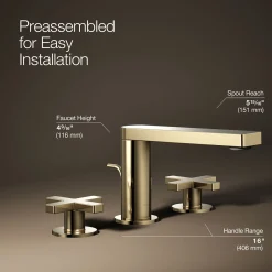 Widespread bathroom sink faucet with Cross handles, 1.2 gpm^Kohler Sale