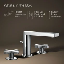 Widespread bathroom sink faucet with Cross handles, 1.2 gpm^Kohler Sale