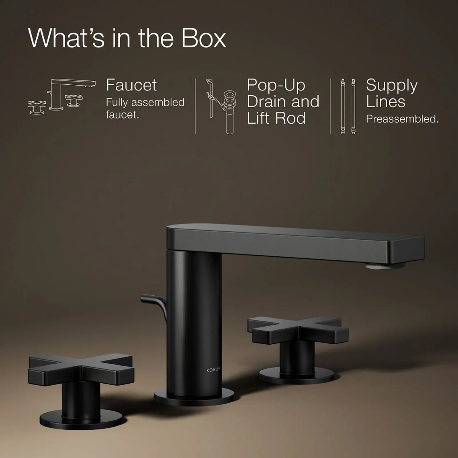 Widespread bathroom sink faucet with Cross handles, 1.2 gpm^Kohler Sale