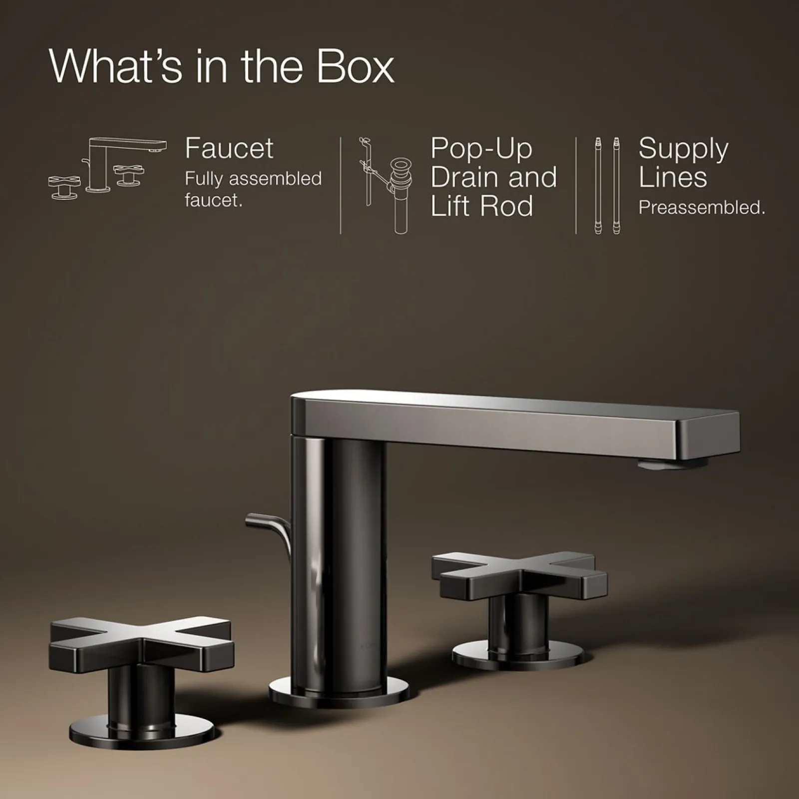Widespread bathroom sink faucet with Cross handles, 1.2 gpm^Kohler Sale