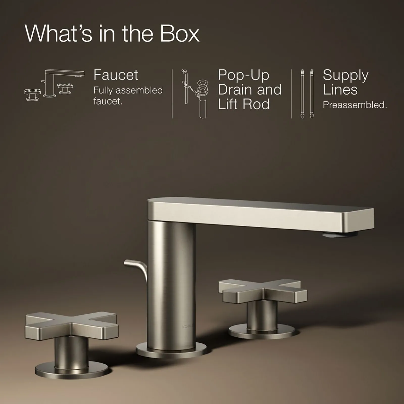 Widespread bathroom sink faucet with Cross handles, 1.2 gpm^Kohler Sale
