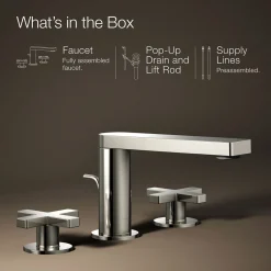 Widespread bathroom sink faucet with Cross handles, 1.2 gpm^Kohler Sale