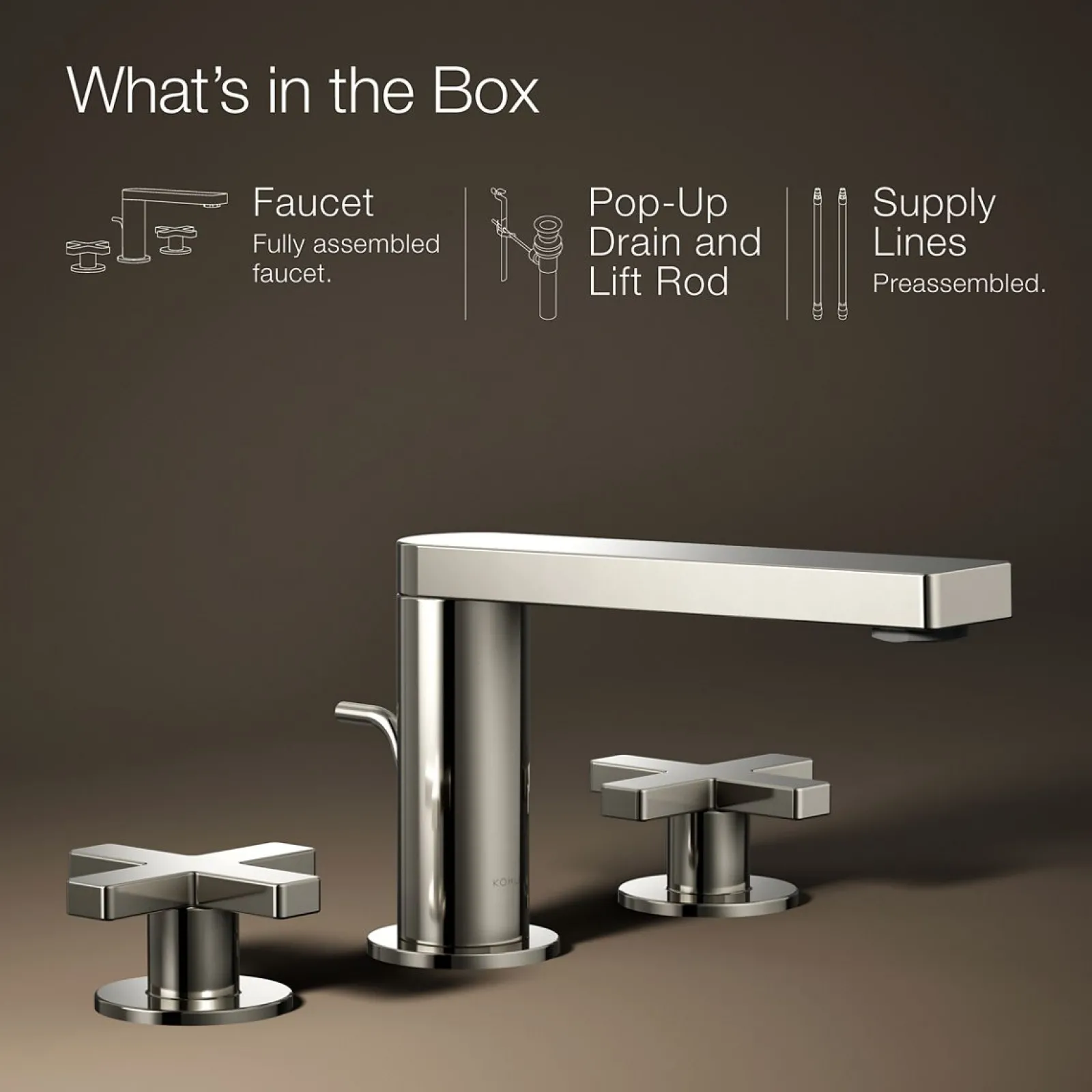 Widespread bathroom sink faucet with Cross handles, 1.2 gpm^Kohler Sale
